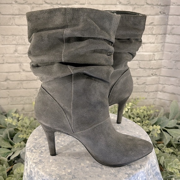 Kelly & Katie “Alesa” Gray Suede Pointed Toe Slouch Dress Boots WMS 9.5M🩶VGUC - Picture 8 of 14